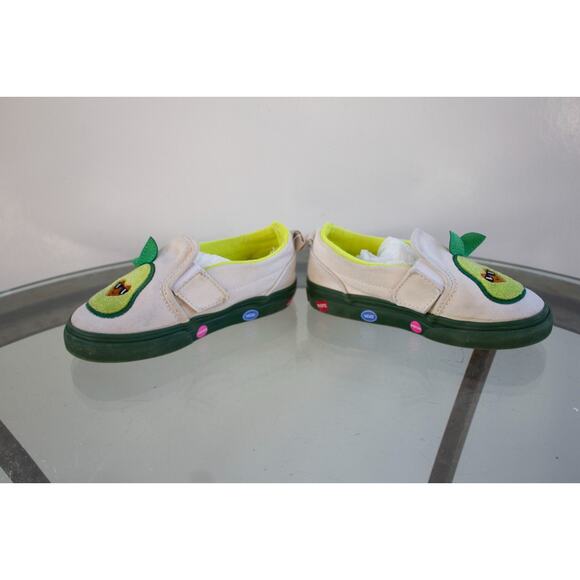 Vans Slip-On V Cado Avocado Tan Green Toddler Size 10 - Picture 3 of 10